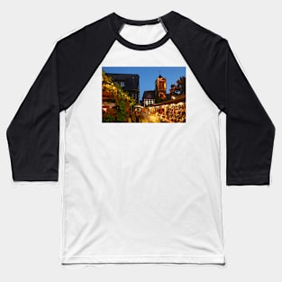 Drosselgasse, Rüdesheim, Rhine, Rheingau, Hesse, Germany, evening Baseball T-Shirt